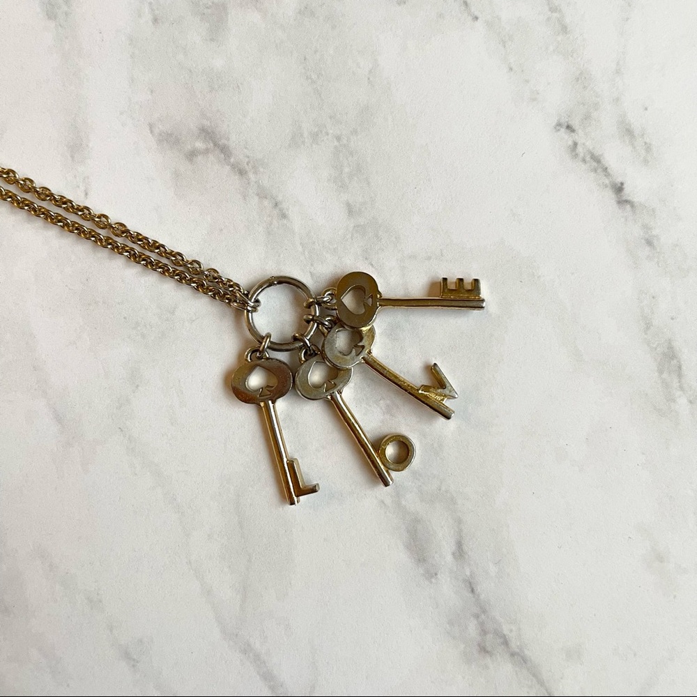 Kate Spade L O V E Key Charms Necklace